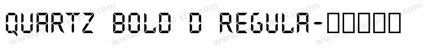 Quartz Bold D Regula字体转换